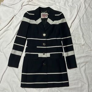 Juicy Couture women's petite dress coat, black and white